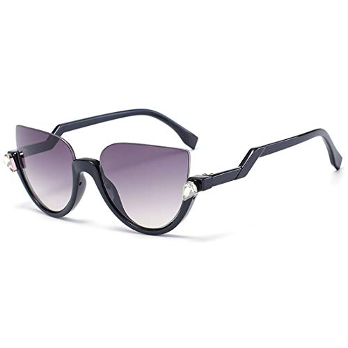 KDXBCAYKI Gafas de sol para mujer Gafas de sol semi sin montura Gafas de sol clásicas de señora para el movimiento de conducción Gafas de sol polarizadas Gafas de sol protectoras con monturas de metal