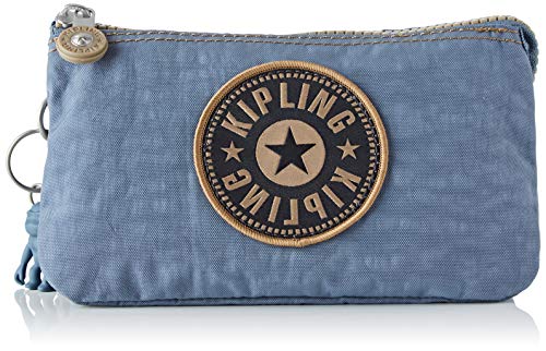 Kipling - Creativity L, Monederos Mujer, Azul (Stone Blue Block), 18.5x11x1.5 cm (B x H T)