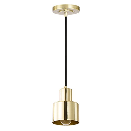 KMMK Novely Chandeliers- Candelabro de techo Lightloft Escandinavo Minimalista moderno Iluminación de una sola cabeza de metal para sala de estar/dormitorio/pasillo/pasillo dorado