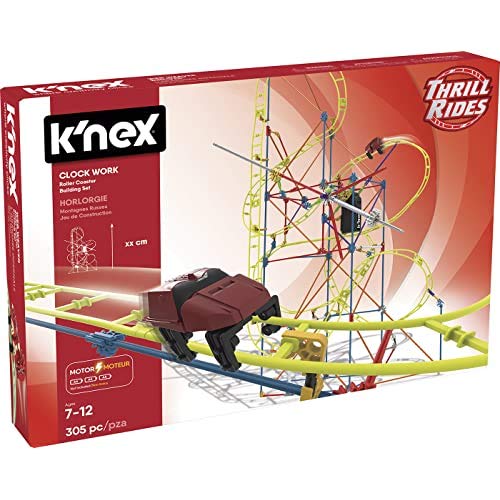 K'nex 41210 Thrill Rides. Clock Work Montaña Rusa. Juego de Construcción con Motor. 305 Piezas. + 7 años. (Ref, 4 Metros de Recorrido