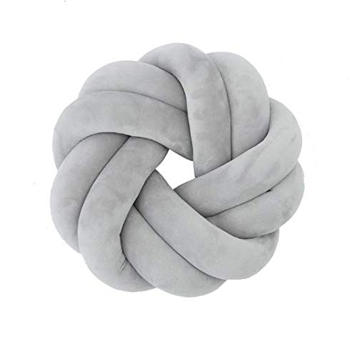 Knot Ball Pillow - GOODCHANCEUK Knot Ball Coj¨ªn Hecho a mano Baby Nap Pillow Peluche Juguete decorativo Throw Pillow Para Dormitorio Sof¨¢ Coche Oficina Viajes Dia.30 Gris