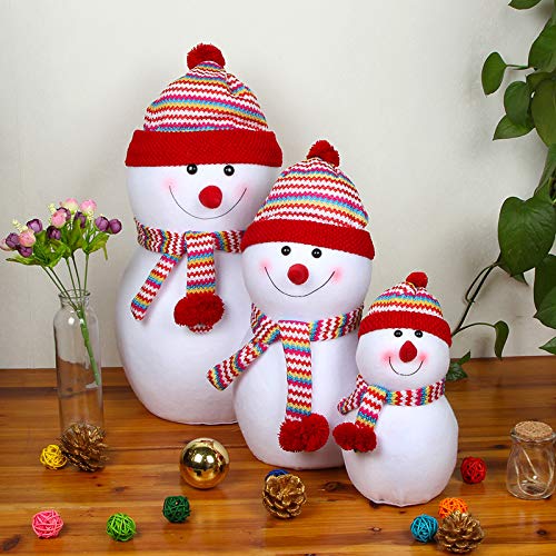 KOUQI Adornos De Peluche Muñeca Muñeca Tridimensional Muñeco de Nieve Tejido Caperucita Roja 38cm