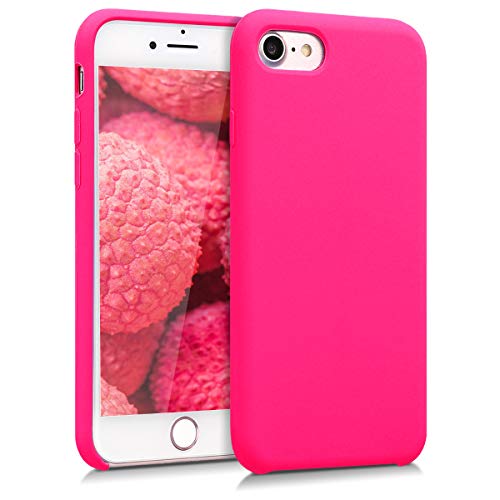 kwmobile Funda Compatible con Apple iPhone 7/8 / SE (2020) - Carcasa de TPU para móvil - Cover Trasero en Rosa neón