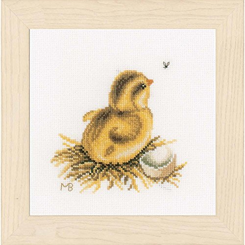 Lanarte - Kit de punto de cruz contado: Little Chick 2 (Aida), N\A, 13 x 13 cm