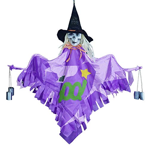 Lancei Campanas de Viento de Bruja, Adorno Colgante de Calavera de Horror para el diseño del Juego de Fiestas de Halloween Remarkable