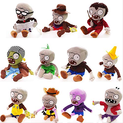 LINJIA Plantas Vs Zombies Juguetes 11 unids / Lote Plants Vs Zombies Peluches 30cm PVZ Gargantuar Sombreros Pirate Duck Zombie Peluches Muñeca de Peluche Regalos para niños