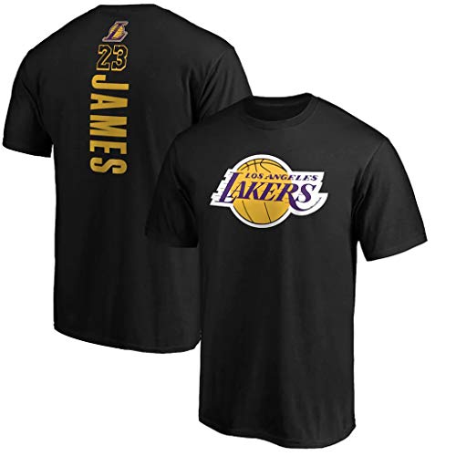 Los Hombres de Jersey Los Angeles Lakers # 23 Lebron James Camiseta de Baloncesto Corrientes Ocasionales los Hombres del Jersey De Secado rápido de la Camiseta de Manga Corta Floja,L