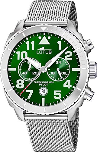 Lotus Reloj Analógico para Hombre de Cuarzo con Correa en Acero Inoxidable 18704/2