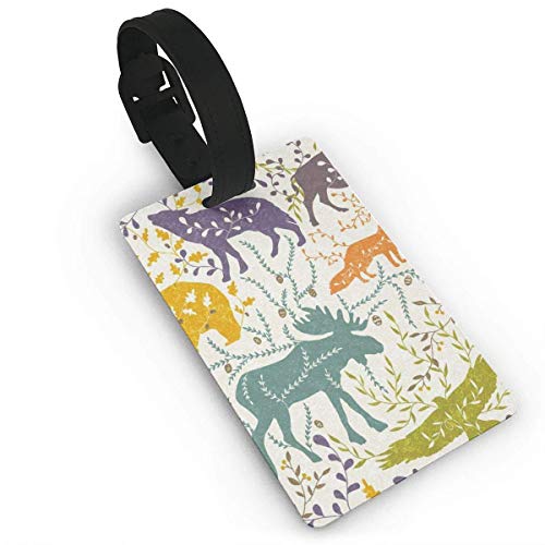 Luggage Tags with Bucketfeet Mountain Animals Printing ID Lable Baaggage Hanbdag ID Tag