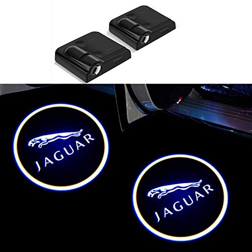 Luz de Bienvenida de la Puerta del Coche 2pcs Sombra del Coche de la Puerta proyector inalámbrico Ligero Agradable de la lámpara, Apto for Jaguar X-Type F-Type S-Type XE XF XJ XK XJR XJS XFR XJL