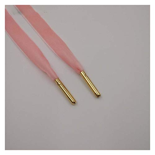 LZZR 1,27 cm de Anchura Plana de un Solo Lado Cordones de los Cordones de los Zapatos Deportivos (Color : 1614 2 Mid PinkGold, Size : 70cm)