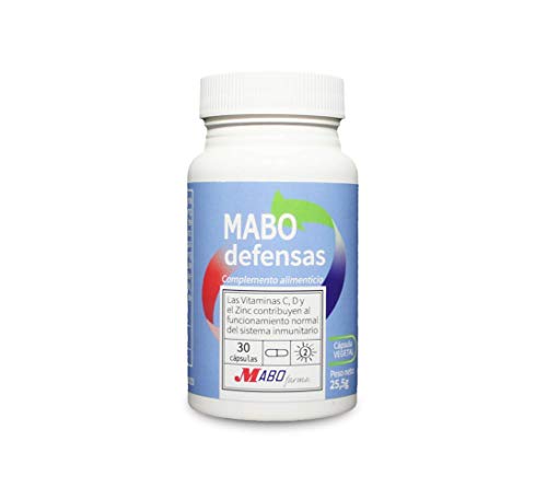 MABO Defensas 30 caps. - Contribuye al aumento de las defensas del sistema inmunitario Vitamina C Zinc Vitamina D3