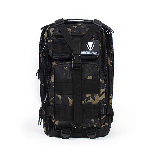 Madger Mochila 20L / Camuflaje Táctico / Militar, Senderismo, Trekking, Camping, Bicicleta, Outdoor / Impermeable, Multi-fonctionnel