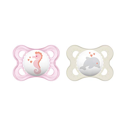 Mam Babyartikel 66542422 - Lot de 2 chupetes, sin BPA, 0-6 meses, colores aleatorios