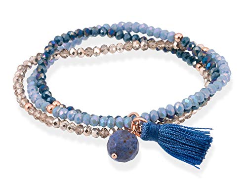 MARINA GARCIA Pulsera Zen Azul en Plata Rosa Referencia 90170UA