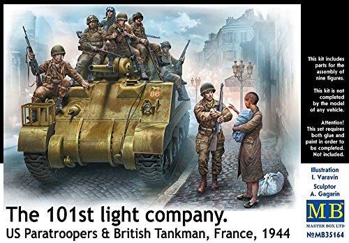 Master Box Ltd. mb35164 – Figuras 101th Light Company, us Paratroopers and British tankmen