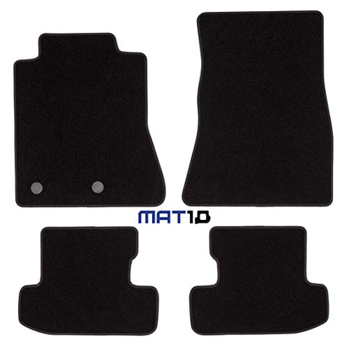 MAT10 000168SV001 – Ford Black Line: Ford Mustang Vi Coupé año 2015 – 01 – X Auto Alfombrillas Alfombrillas Auto alfombras Dilour Fieltro punzonado 4 Piezas Negro