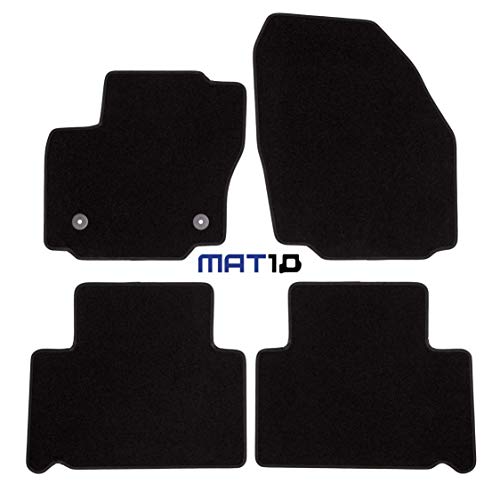 MAT10 – Black Line: Ford S-MAX 5 plazas y Galaxy 5 plazas Van año 2012 – 08 – 2014 – 12 Auto felpudos Auto Auto Alfombrillas Dilour Fieltro punzonado 4 Piezas Negro Ajuste garantizado