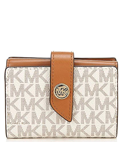 Michael Michael Kors Charm - Funda para tarjetas (tamaño pequeño), diseño de Michael Kors, marfil (Vainilla), Small