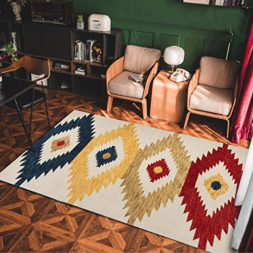 Michance Estilo Europeo Simple Antideslizante Gruesa Mesa De Café Sofá Alfombra Retro Estilo Étnico Tapetes Sala De Estar Dormitorio Hotel Cama Y Desayuno Alfombra De Fiesta