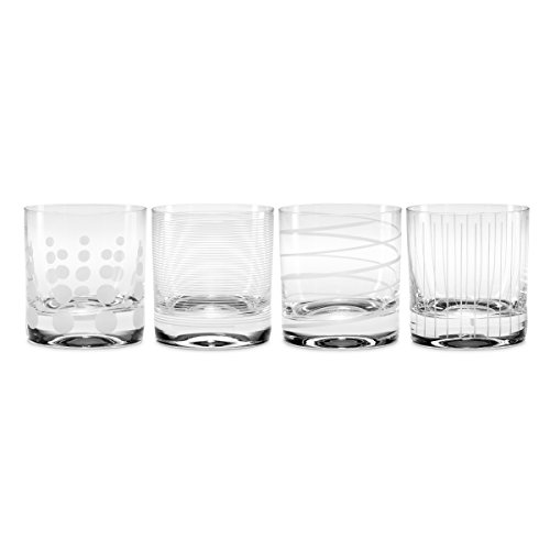 Mikasa - Copas de cóctel para brindis, 290 ml, juego de 4 unidades, cristal, Plateado, 360 ml