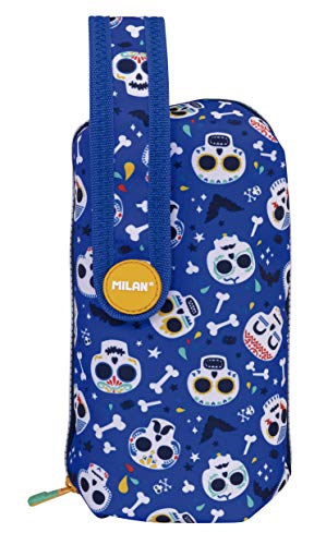 MILAN Kit 4 Estuches con Contenido Bats&Bites Azul, 22 cm, Azul