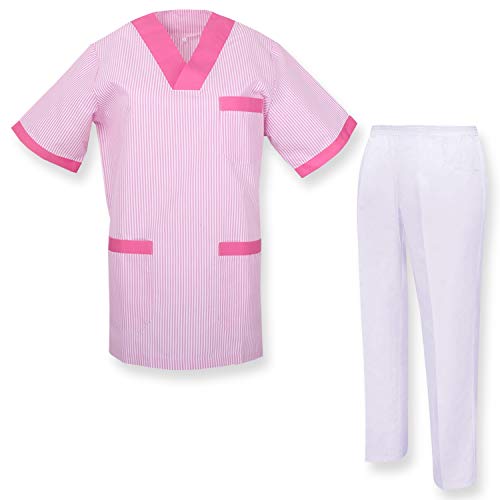 MISEMIYA - Casaca Y PANTALÓN Sanitarios Unisex Uniformes Sanitarios MÉDICOS - XS, Conjuntos Sanitarios T817 Fucsia