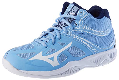 Mizuno Thunder Blade 2 Mid, Zapatillas de vóleibol Mujer, Dellarblue/Blancanieves/2768c, 38.5 EU