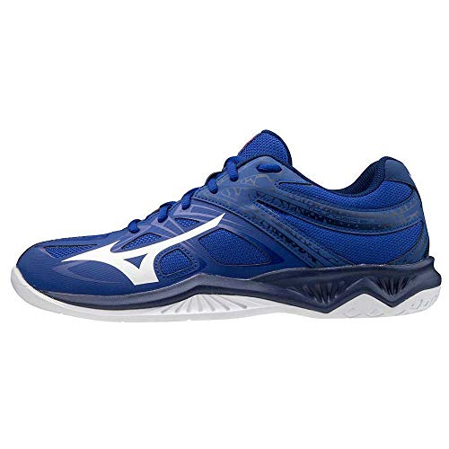 Mizuno Thunder Blade 2, Zapatillas de Voleibol Unisex Adulto, Reflex Blue C/White/DivaPink, 44 EU