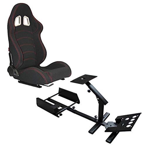 MODAUTO Soporte de Videojuego, Soporte de Juego de Carreras, Controlar de Juego, con Asiento Semibaquet Ajustable, Soporte de Volante y Cambios, Compatible con Logitech G29/G27, Modelo B+N190