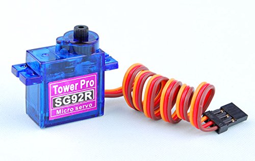 MODELTRONIC Lote de 5 servos SG92R TowerPro Original con piñoneria de Carbono y bajo Peso 9g