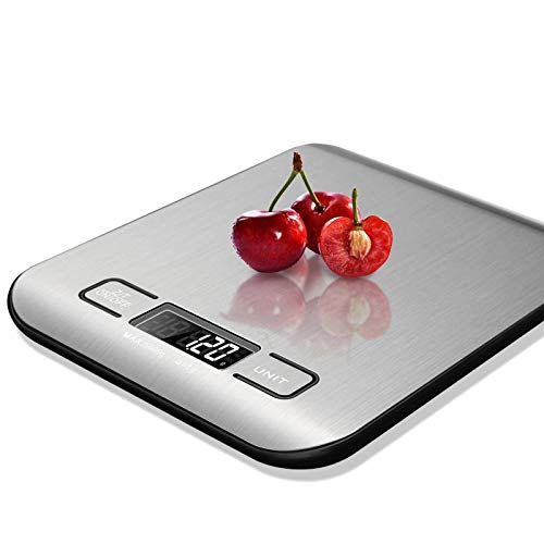 N-B BáScula De Cocina Digital ElectróNica PortáTil con Temporizador Pantalla Led De Alta PrecisióN Herramientas De MedicióN De Equilibrio De Peso DoméStico