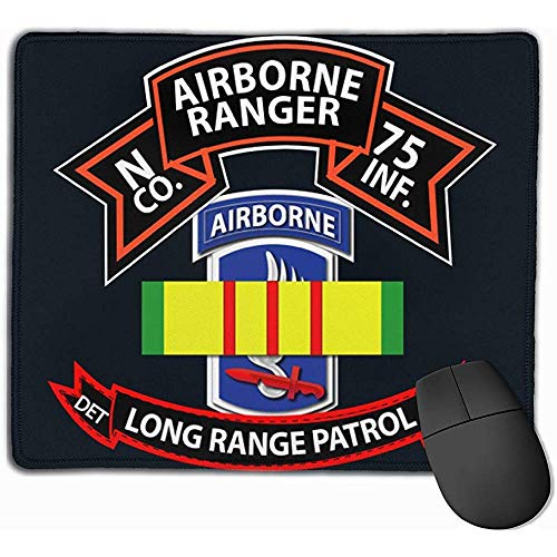 N Co 75th Ranger 173rd Airborne Brigade Rectángulo Alfombrilla de ratón de Goma Antideslizante Alfombrilla de ratón para Juegos 25X30cm