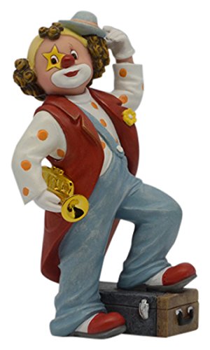 Nadal Figura Decorativa Payaso Trompeta, Resina, Multicolor, 6.00x7.00x14.00 cm