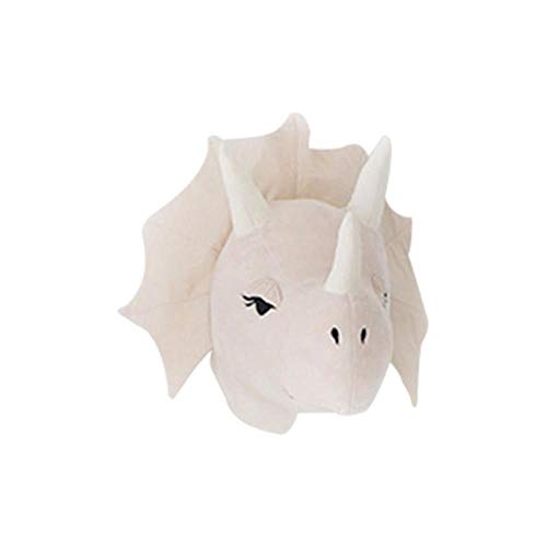 niawmwdt Animal Dinosaurio Rinoceronte Cabeza De Perro Montado En La Pared Juguete De Felpa Dormitorio Fieltro Decorativo Obra De Arte Muñeca De Pared Photo Props Bebé Peluche, M