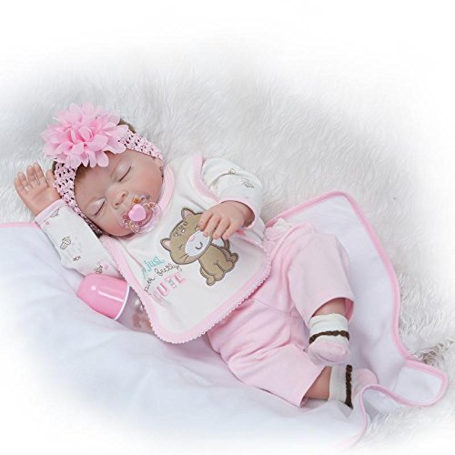 Nicery Baby Born de Muñecas Vinilo de Silicona Dura para Niños y Niñas Cumpleaños 20-22 Inch 50-55 cm Juguetes Reborn Baby Doll gx55z-29es