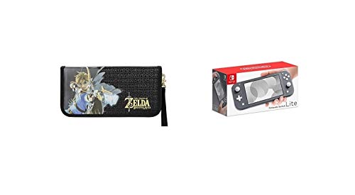 Nintendo Switch Lite - Consola + Funda Protectora Carrying Case Zelda, Gris