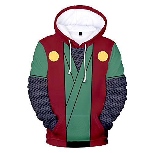 NOBRAND Hombre Mujer 3D Naruto Anime Series Sasuke Kakashi Anime Sudaderas con Capucha Disfraz Pareja Divertida Jersey Niños Niñas Tops con 2 Bolsillos (3XL,HY-7)