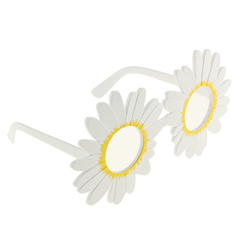 Novedad Gafas Diseño Flor de Margarita Disfraz para Niños Unisex Ligero Accesorio de Fiesta