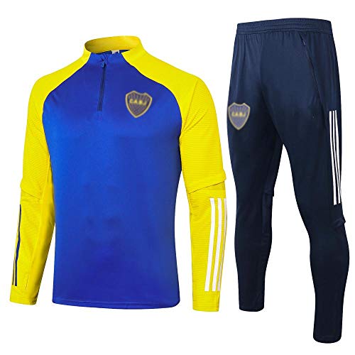 Nuevo Uniforme de fútbol para Hombres Regalo Rompevientos de Manga Larga Ropa de Traje de fanático de fútbol Traje de Ropa Deportiva Sudadera con Capucha de fútbol- Delicado 150azul_L