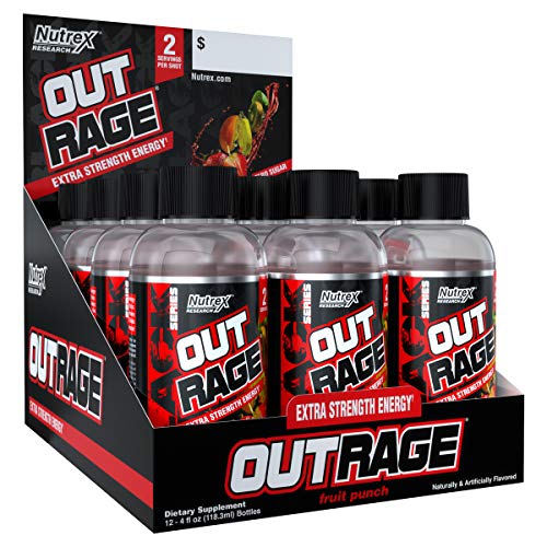 Nutrex Out Rage Shots, Fruit Punch - 12 x 118 ml.