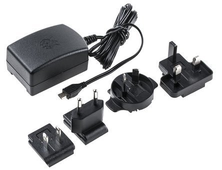 Official 5V 2.5A Power Adapter for the Raspberry Pi 3 (Black)