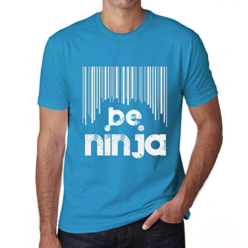 One in the City Hombre Camiseta Vintage T-Shirt Barcode Be Ninja Azul