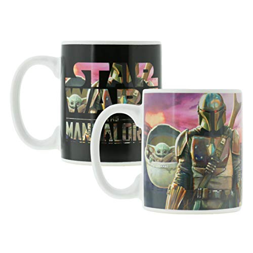 Paladone Taza de café Mandalorian con cambio de calor, cerámica, 300 ml