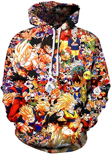 PANOZON Hombre Unisex Sudadera con Capucha Impresión 3D de Animal Figura Paisaje (Large/X-Large, Coleccion-1)