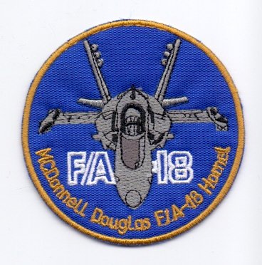 Parche, Parches Termoadhesivos,Parche Bordado Para la Ropa Termoadhesivo, Patch "MCDONNELL DOUGLAS F/A-18 HORNET" MILITAR