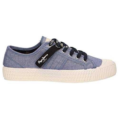 PEPE JEANS ING Low Zapatillas Moda Mujeres Azul - 40 - Zapatillas Bajas