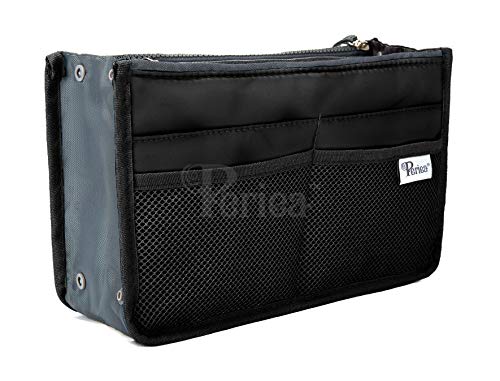 Periea Inserto Organizador de Bolsos - Chelsy (Negro, Pequeño)