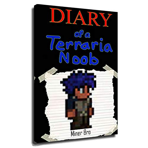 Póster de DRAGON VINES Terraria Para Game Lienzo Póster de pared con diseño de Píxel, cuadrado, juego Terraria Diario de un Terraria Noob El ejército de los malditos 60 x 36 pulgadas