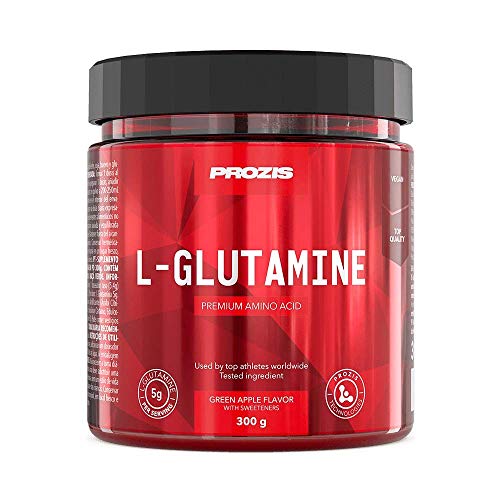 Prozis L-glutamina Componente Fundamental de las Proteínas, Manzana Verde - 300 g